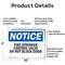Signmission Fire Sprinkler Control Valve Do Not Block Door OSHA Notice Sign, Aluminum, 10in W x 7in L, 2PK OS-2PACK-NS-A-710-L-12661 - alternate 5